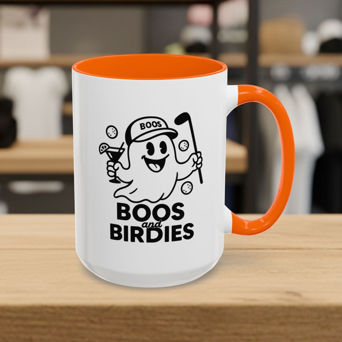 Boos and Birdies - Golf Mug - 15oz in Orange