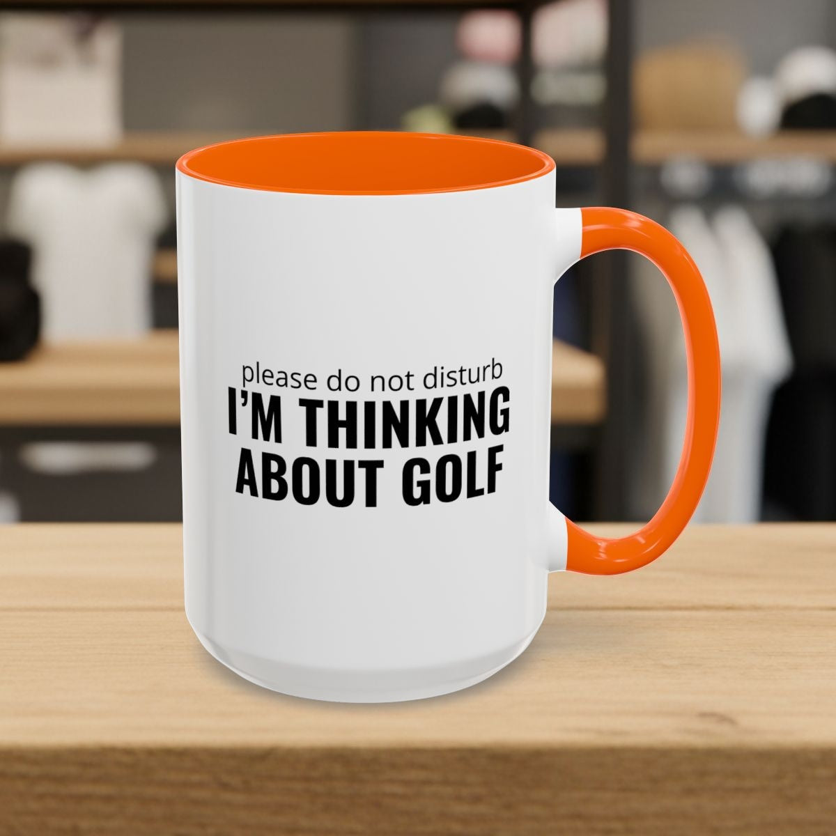 Do Not Disturb - Golf Mug - 15oz in Orange