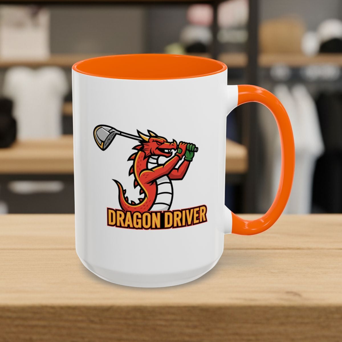 Dragon Driver - Golf Mug - 15oz in Orange
