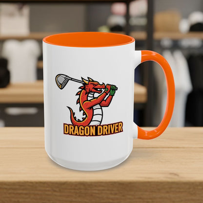Dragon Driver - Golf Mug - 15oz in Orange
