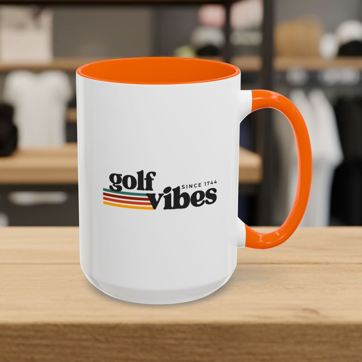Golf Vibes - Golf Mug - 15oz in Orange