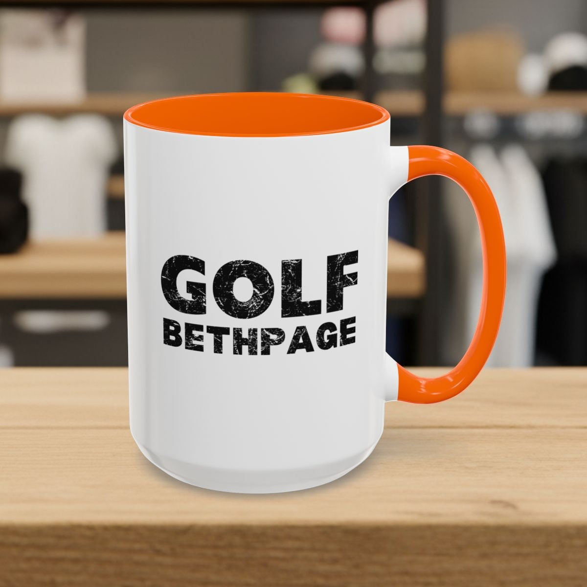 Golf Bethpage - Golf Mug - 15oz in Orange