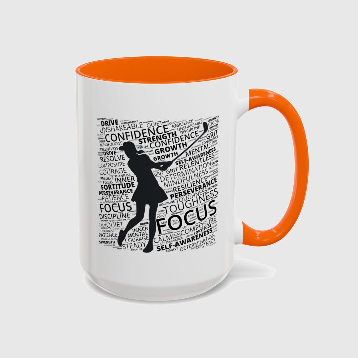 Unleash Your Mental Game (Female) - Golf Mug in Orange