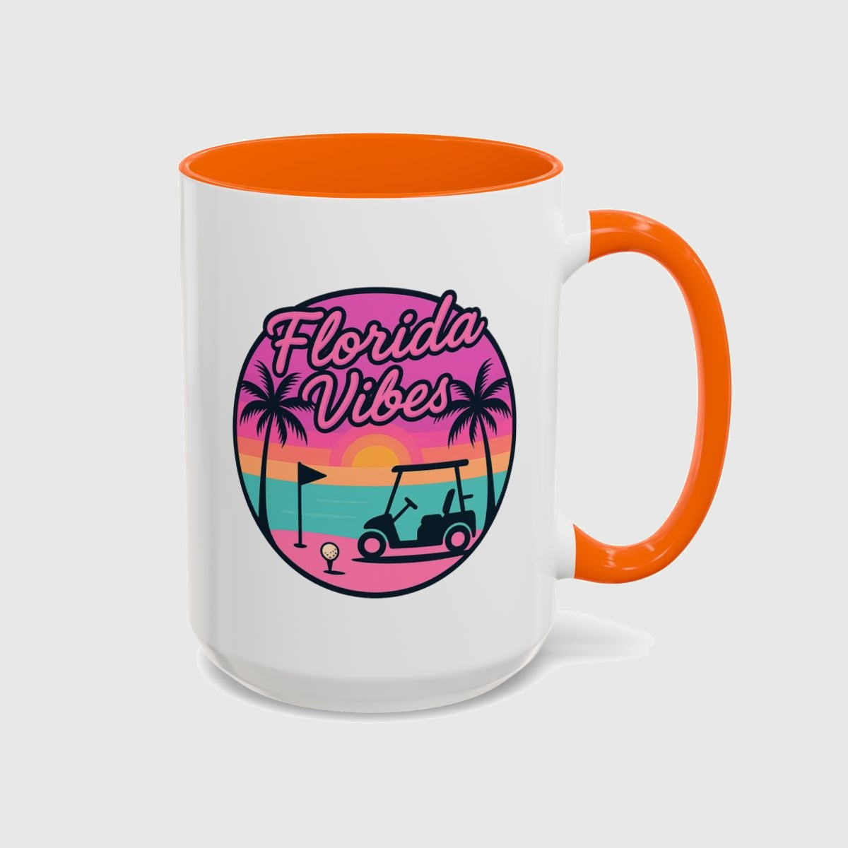 Golf Vibes - Florida Sunshine Edition - Golf Mug in Orange