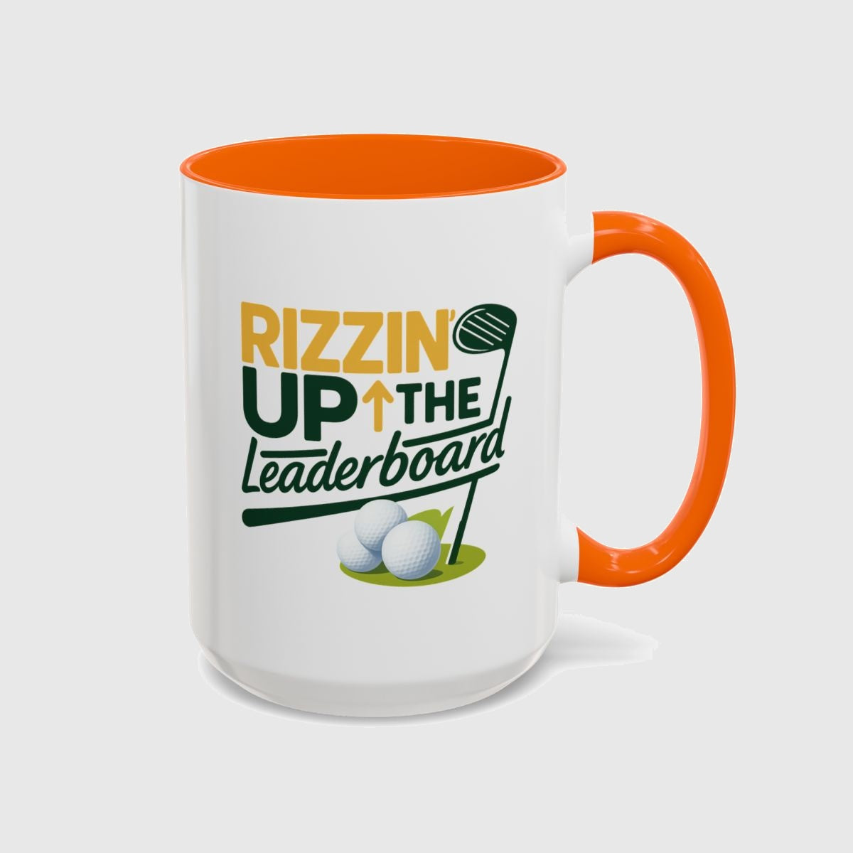 Rizzin' Up The Leaderboard - Golf Mug in Orange