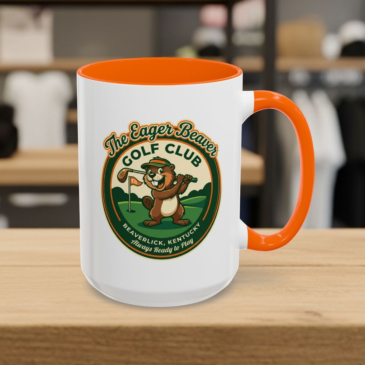 THE EAGER BEAVER GOLF CLUB - Golf Mug in Orange