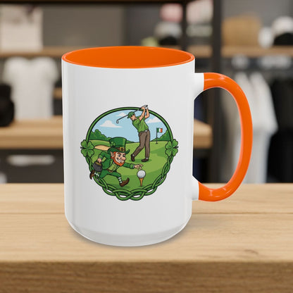 The Leprechaun Stole My Ball! - Golf Mug - 15oz in Orange