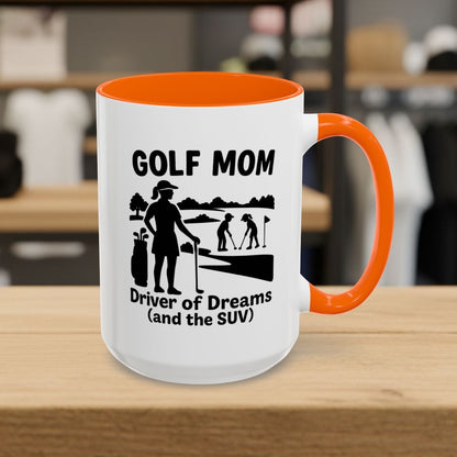 Golf Mom - Golf Mug - 15oz in Orange