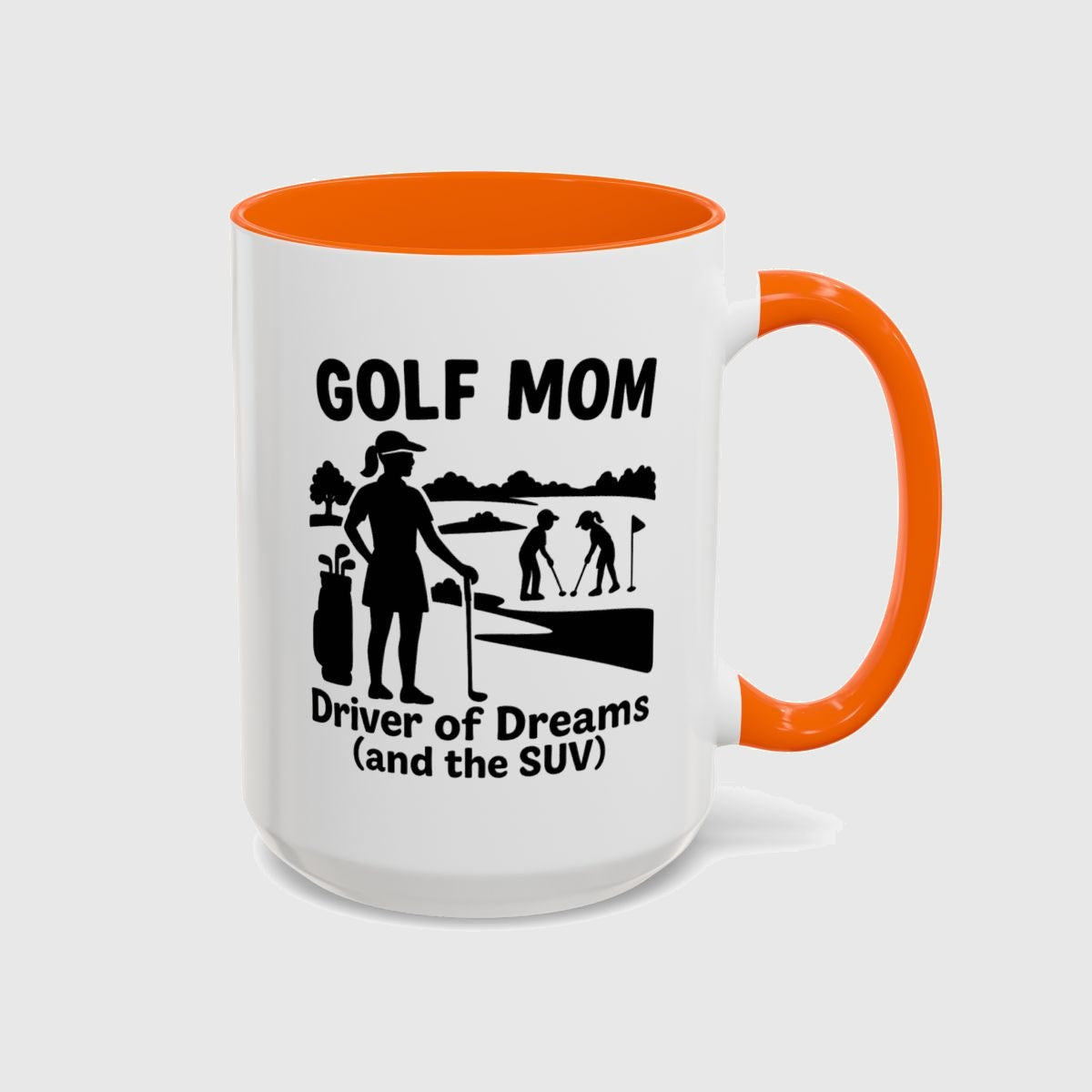 Golf Mom - Golf Mug in Orange