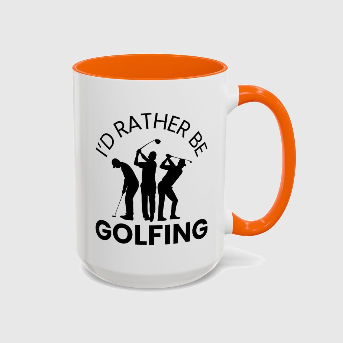I'd Rather Be Golfing - Golf Mug in Orange