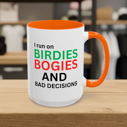 I run on... - Golf Mug - 15oz in Orange