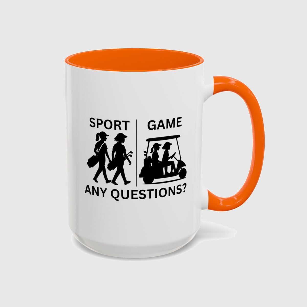 SPORT vs. GAME (Female) - Golf Mug in Orange