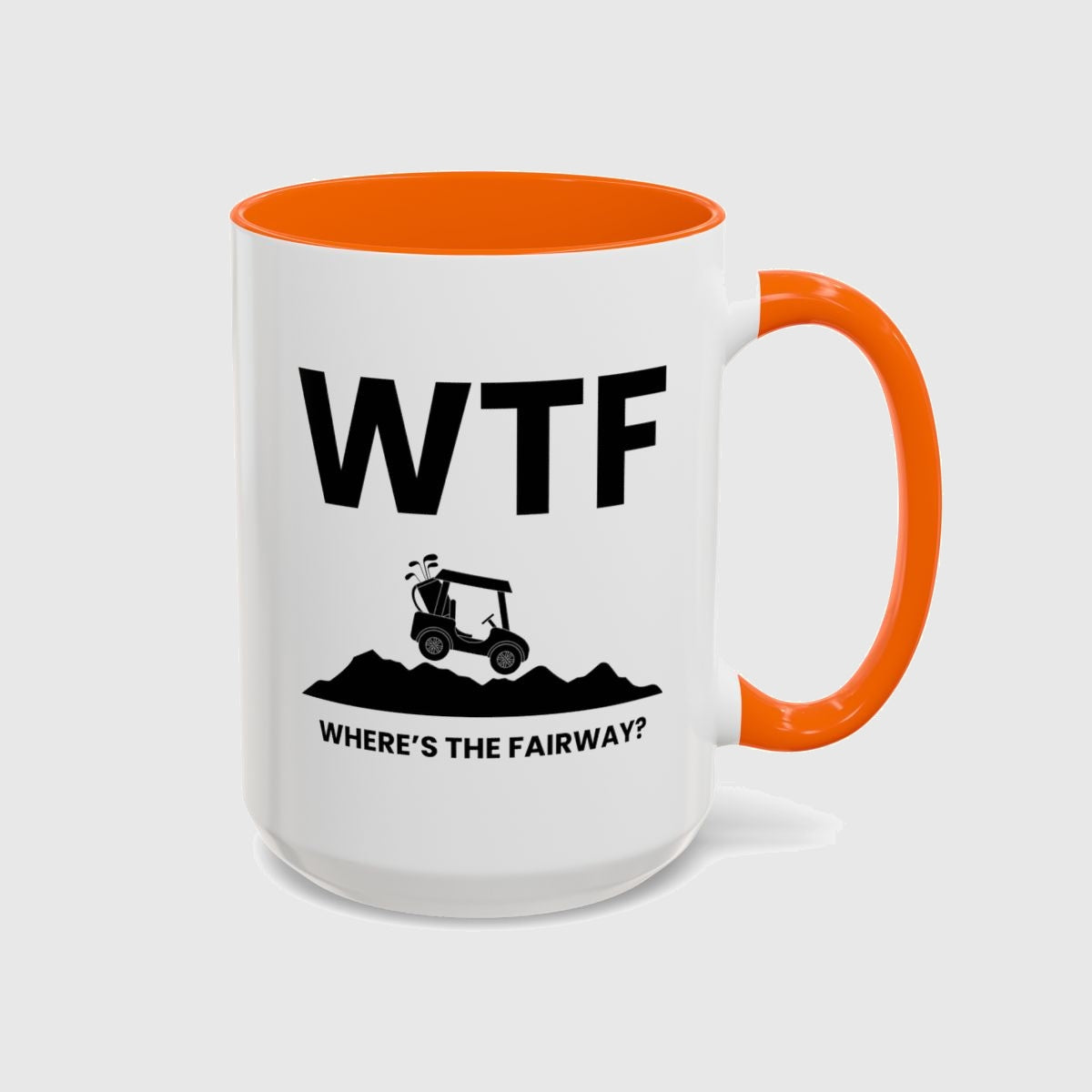 WTF - Where's the Fairway - Golf Mug in Orange