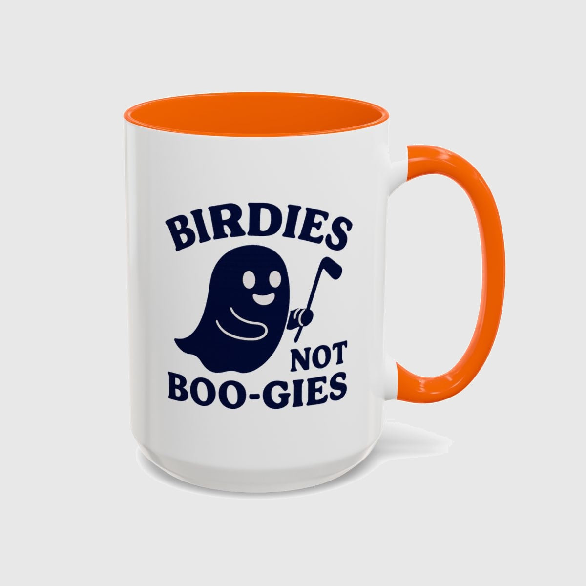 Birdies not BOO-GIES - Golf Mug in Orange