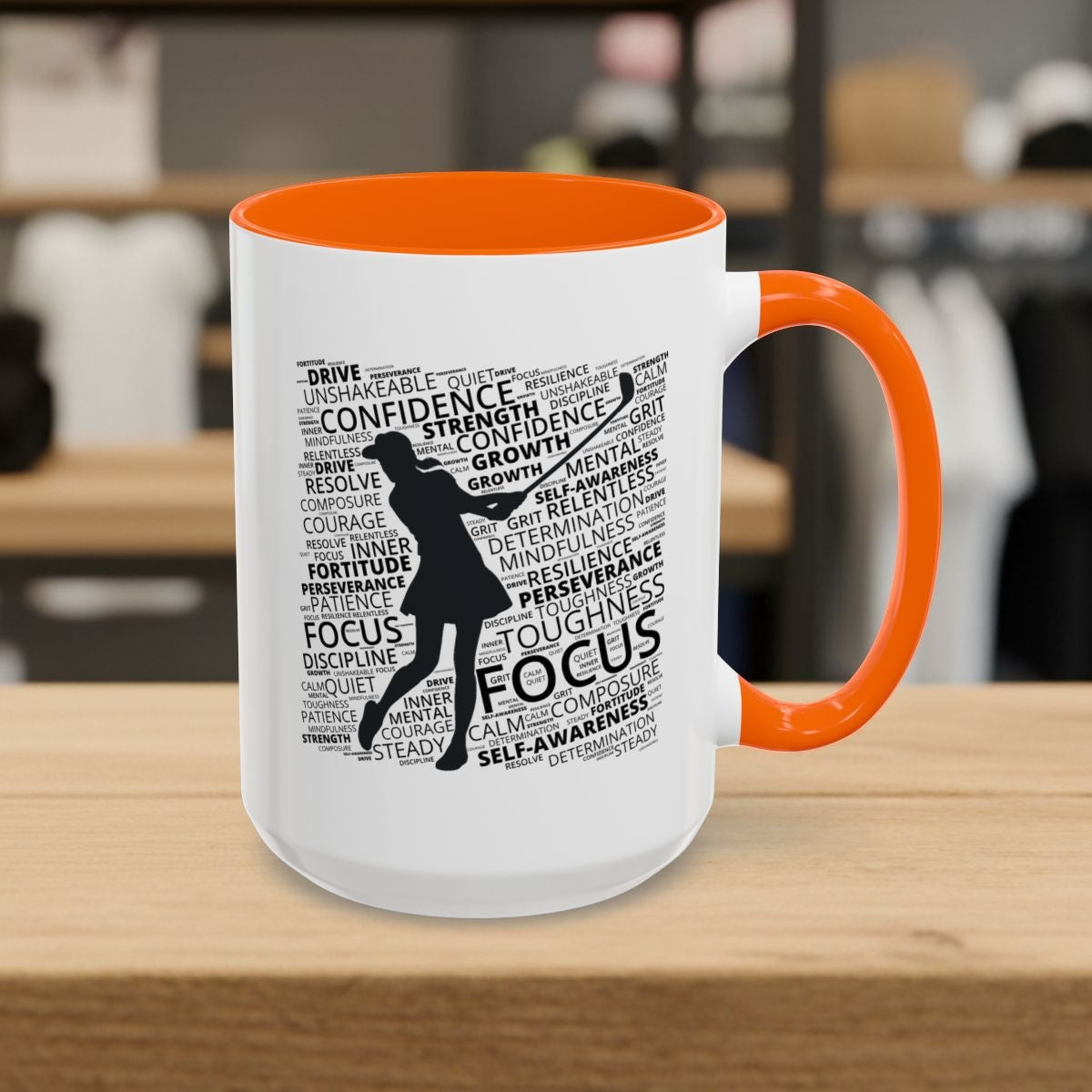Unleash Your Mental Game (Female) - Golf Mug - 15oz in Orange
