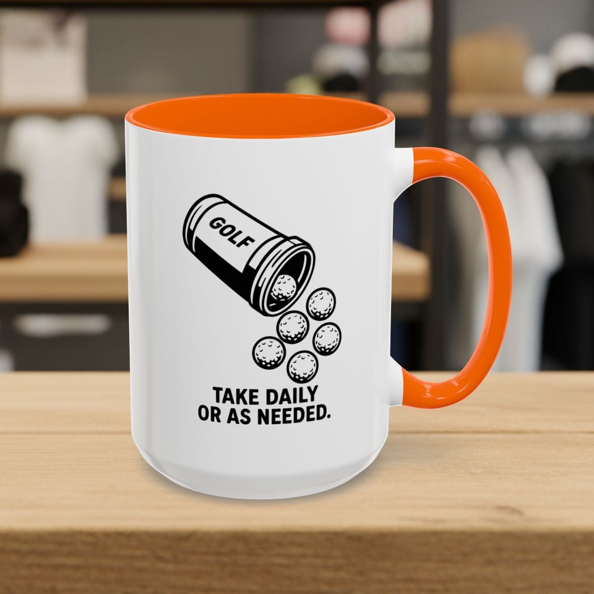 Golf Prescription - Golf Mug - 15oz in Orange