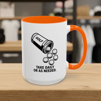 Golf Prescription - Golf Mug - 15oz in Orange