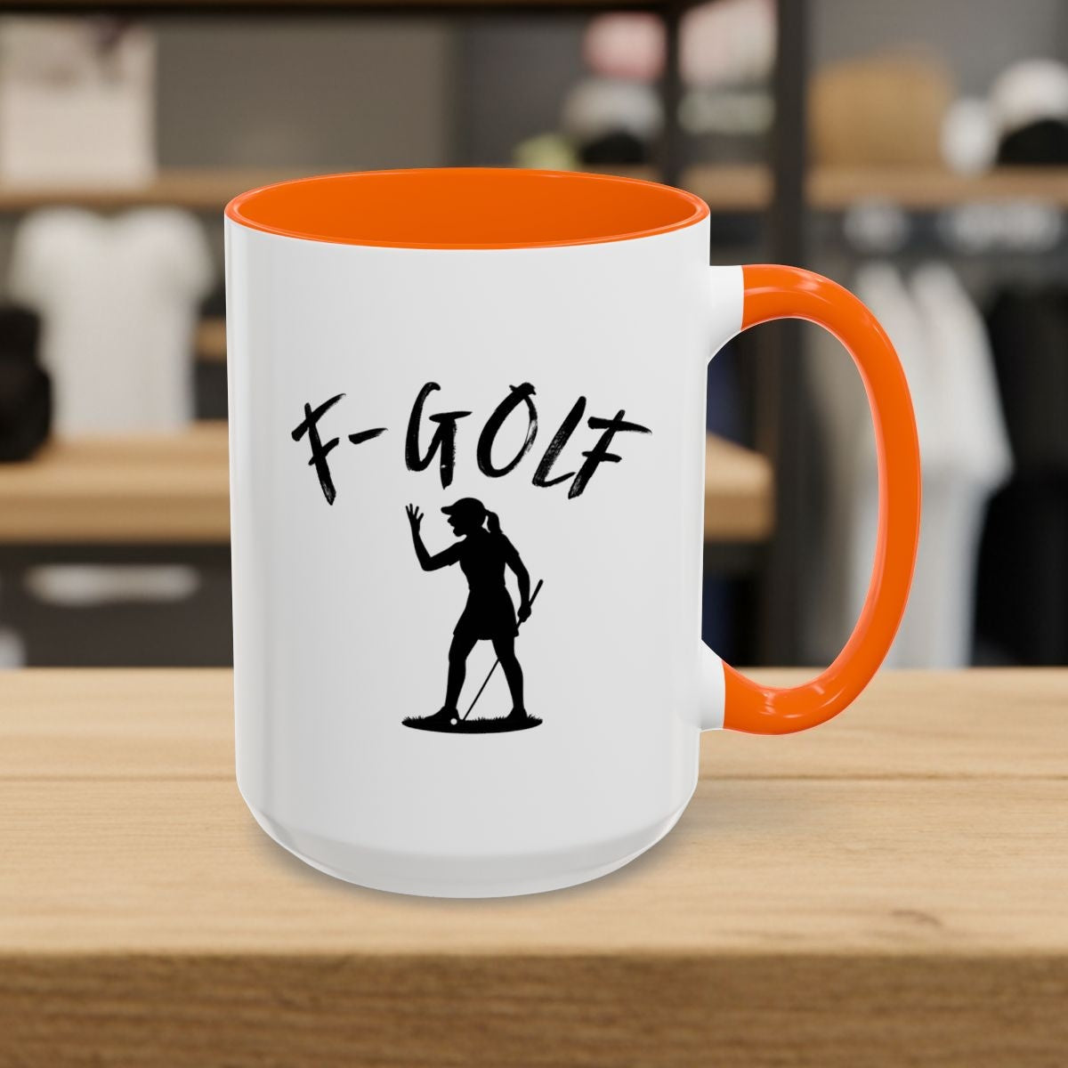 F-Golf (Female) - Golf Mug - 15oz in Orange