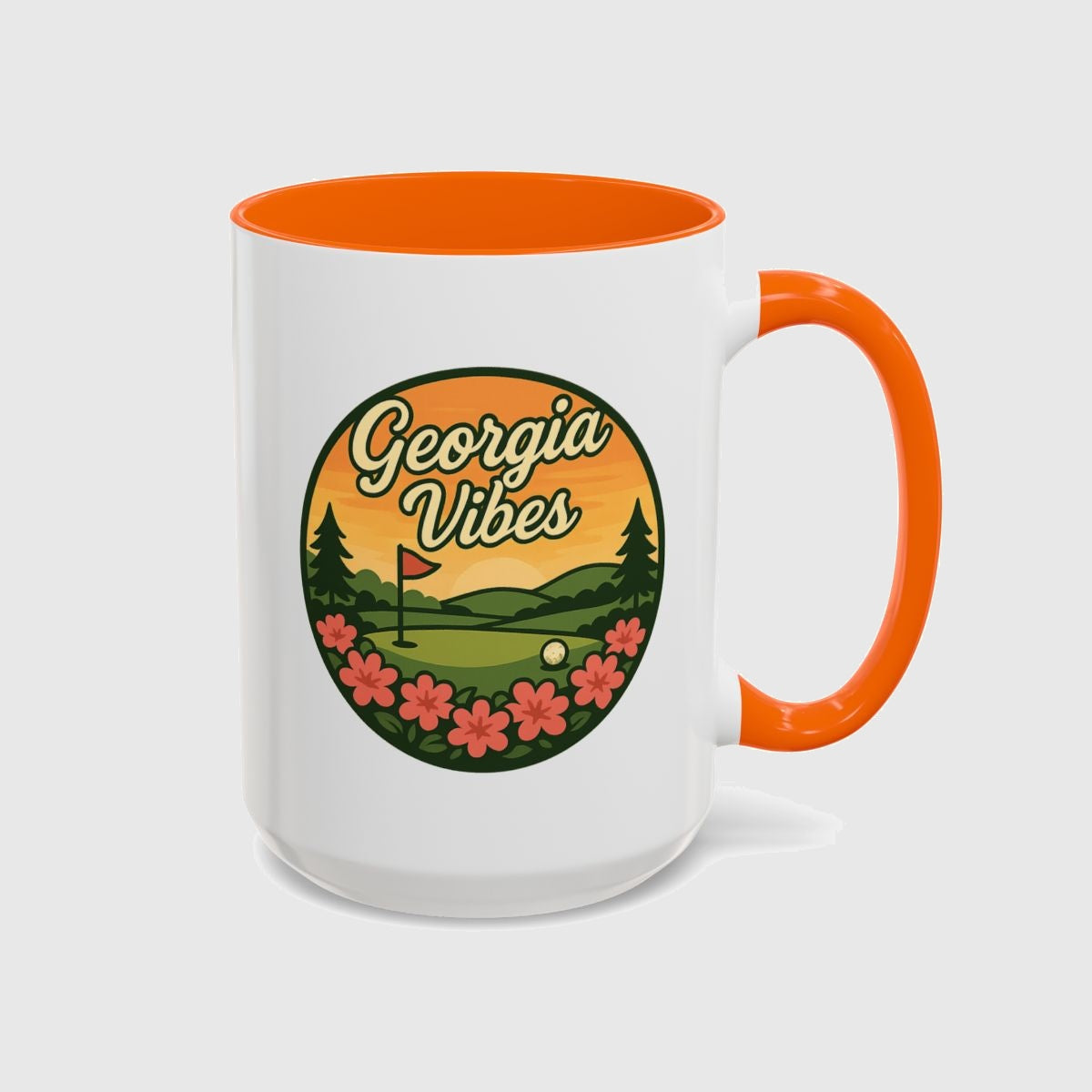 Golf Vibes - Georgia Azalea Edition - Golf Mug in Orange
