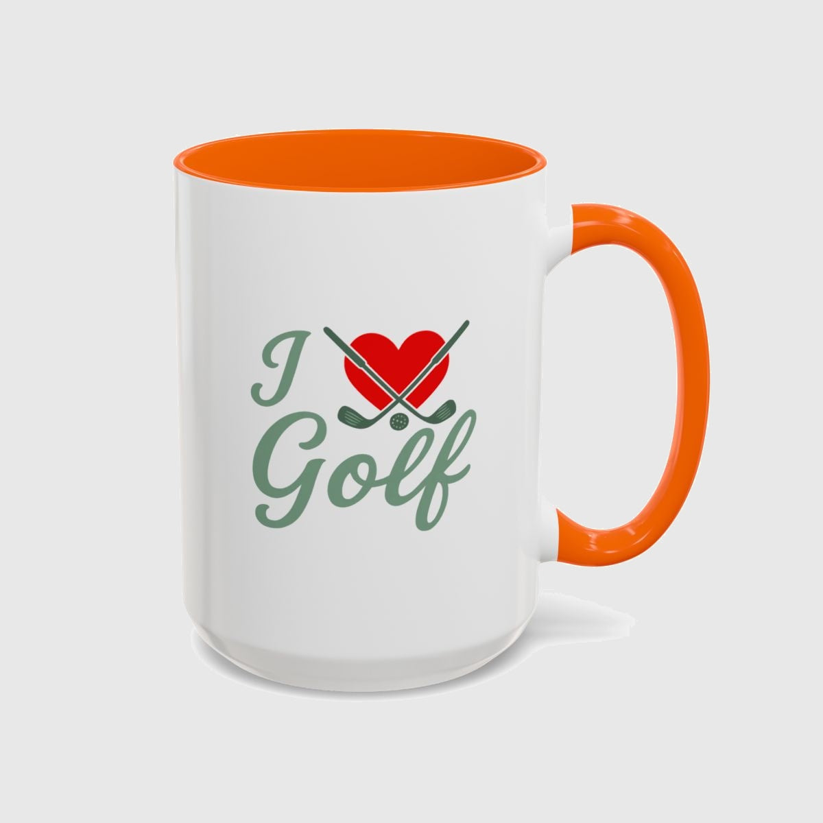I Love Golf - Golf Mug in Orange