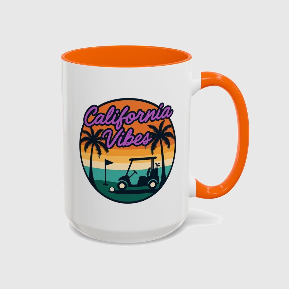 Golf Vibes - California Coast Edition - Golf Mug in Orange
