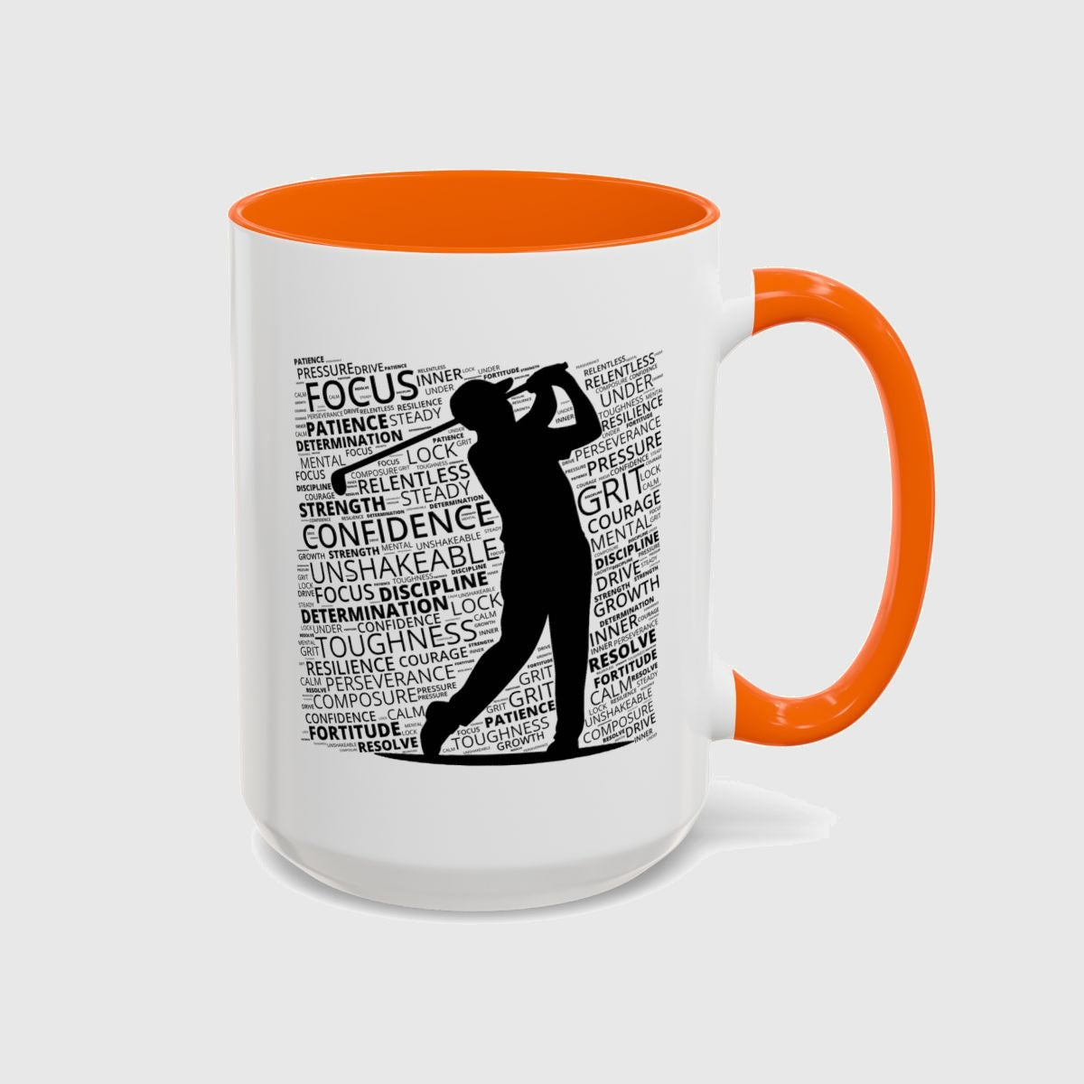 Unleash Your Mental Game (Male) - Golf Mug in Orange