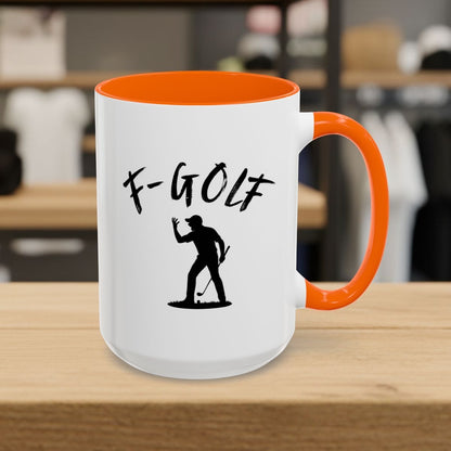 F-Golf (Male) - Golf Mug - 15oz in Orange