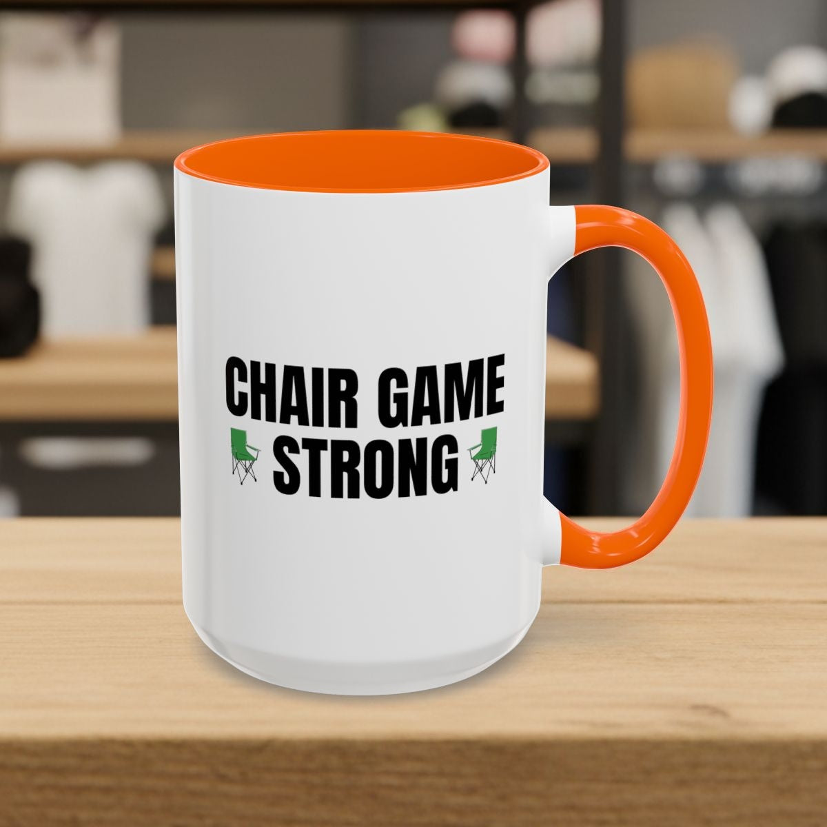 Chair Game Strong - Golf Mug in Orange