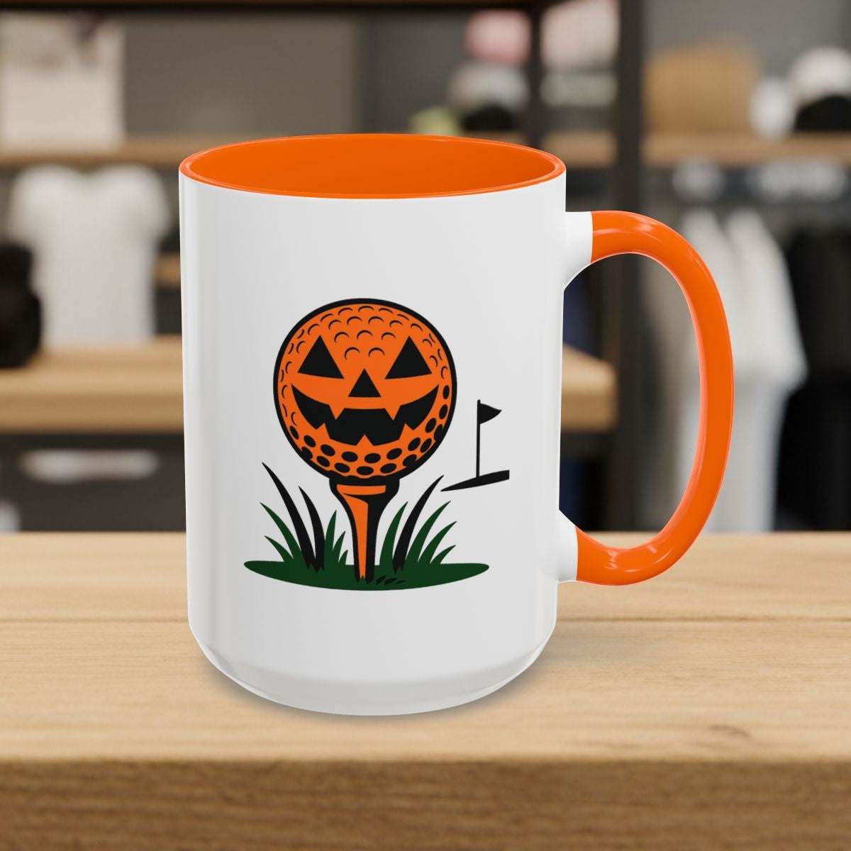 Tee Time Terror - Golf Mug - 15oz in Orange