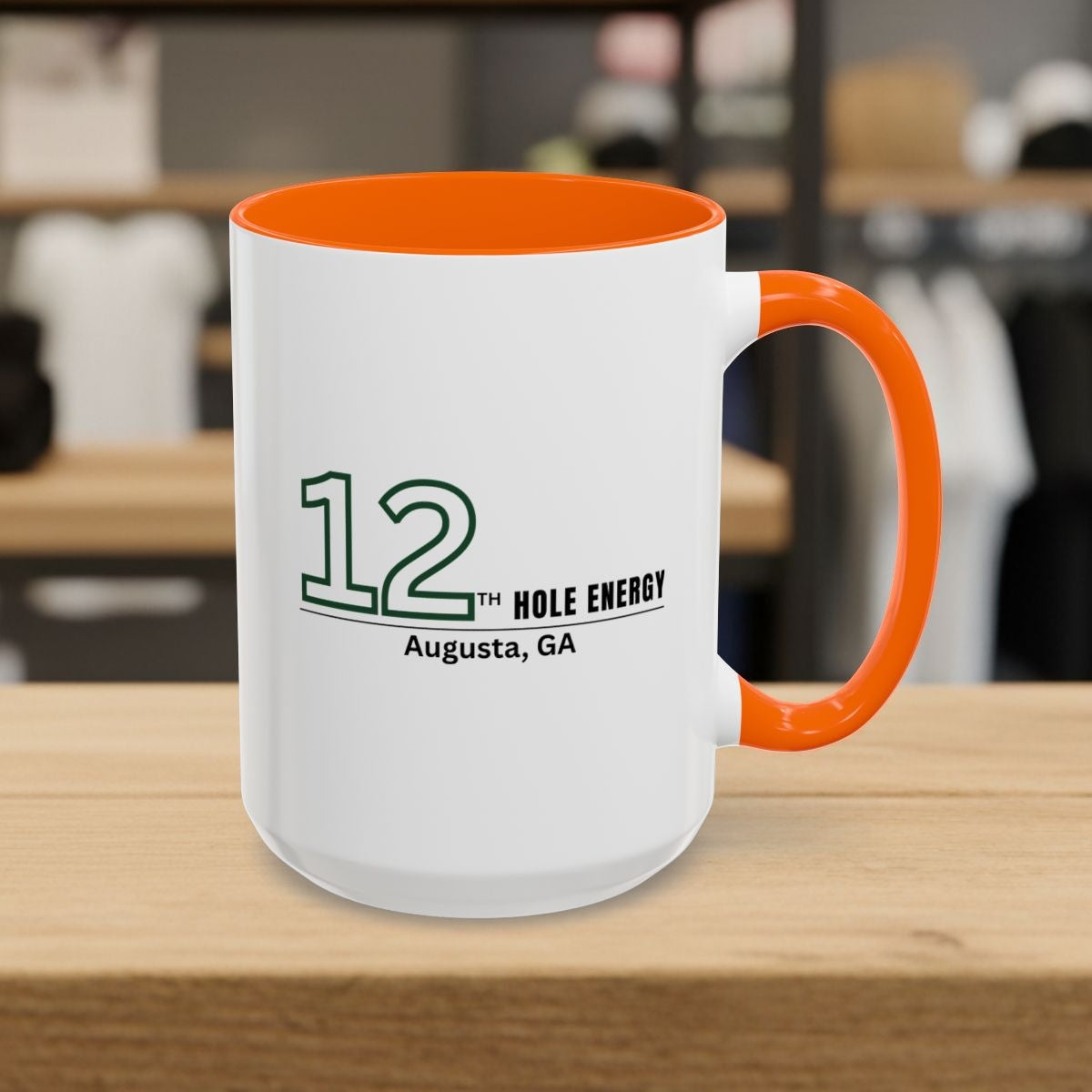 12th Hole Energy - Golf Mug in Orange