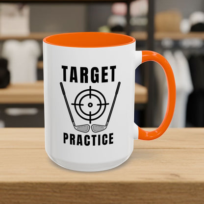 Target Practice - Golf Mug - 15oz in Orange