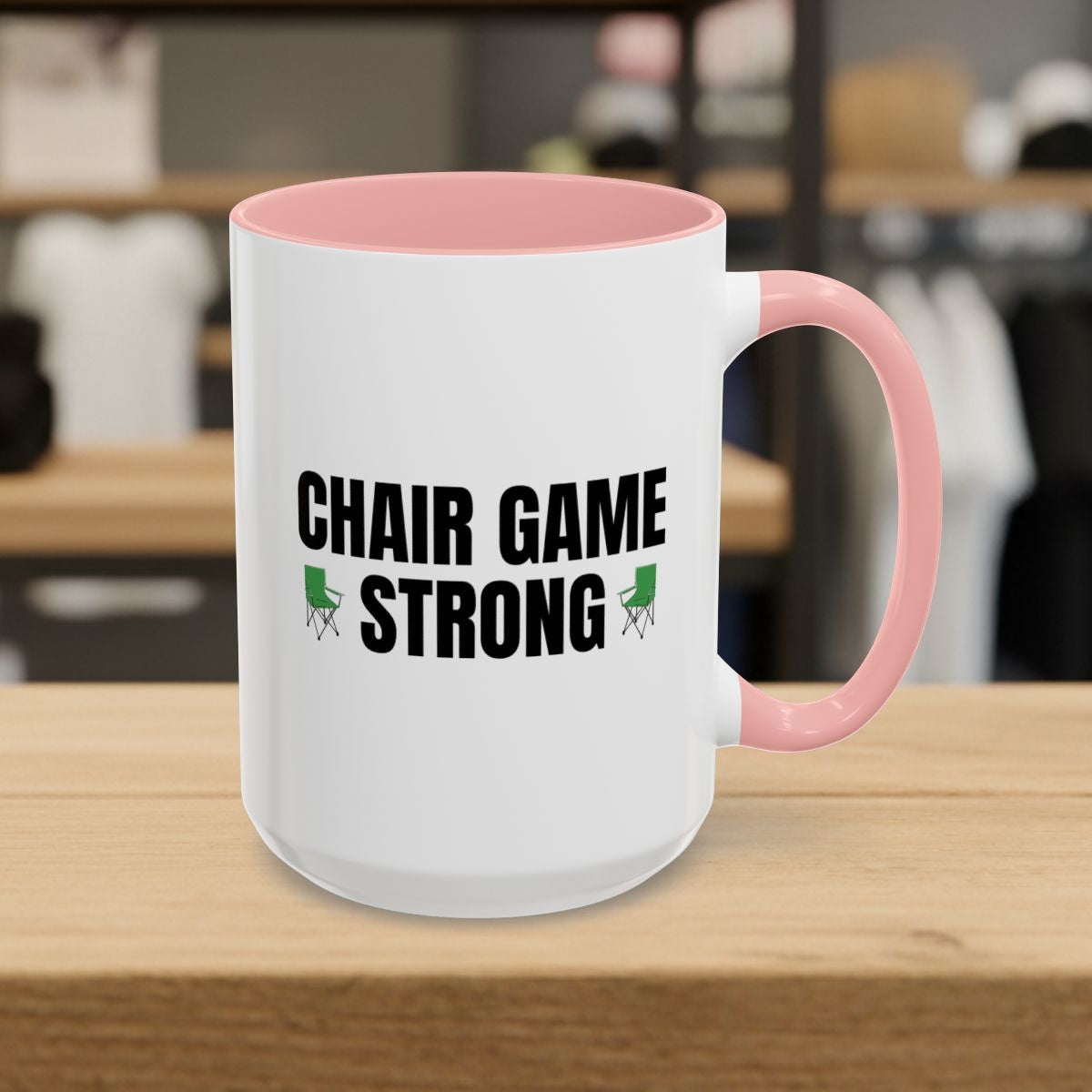 Chair Game Strong - Golf Mug in Pink