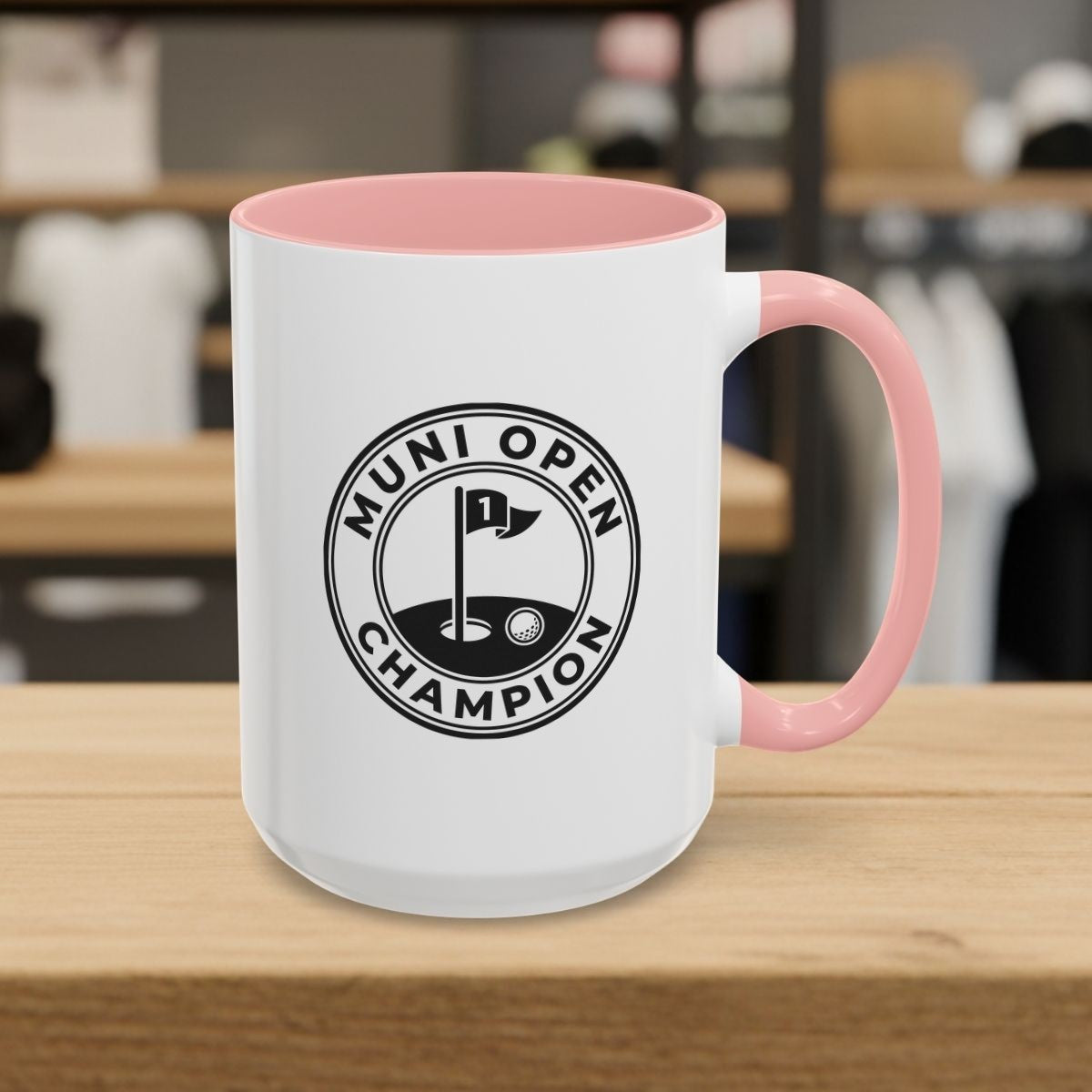 MUNI OPEN CHAMPION - MUNICIPAL GOLF COURSE MUG in Pink
