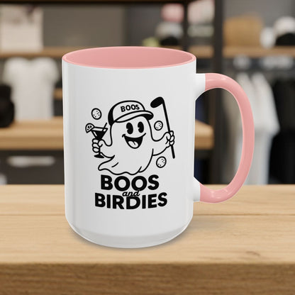Boos and Birdies - Golf Mug - 15oz in Pink