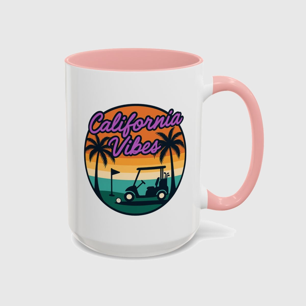 Golf Vibes - California Coast Edition - Golf Mug in Pink