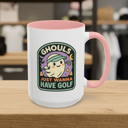 Ghouls Just Wanna Have Golf - Golf Mug - 15oz in Pink