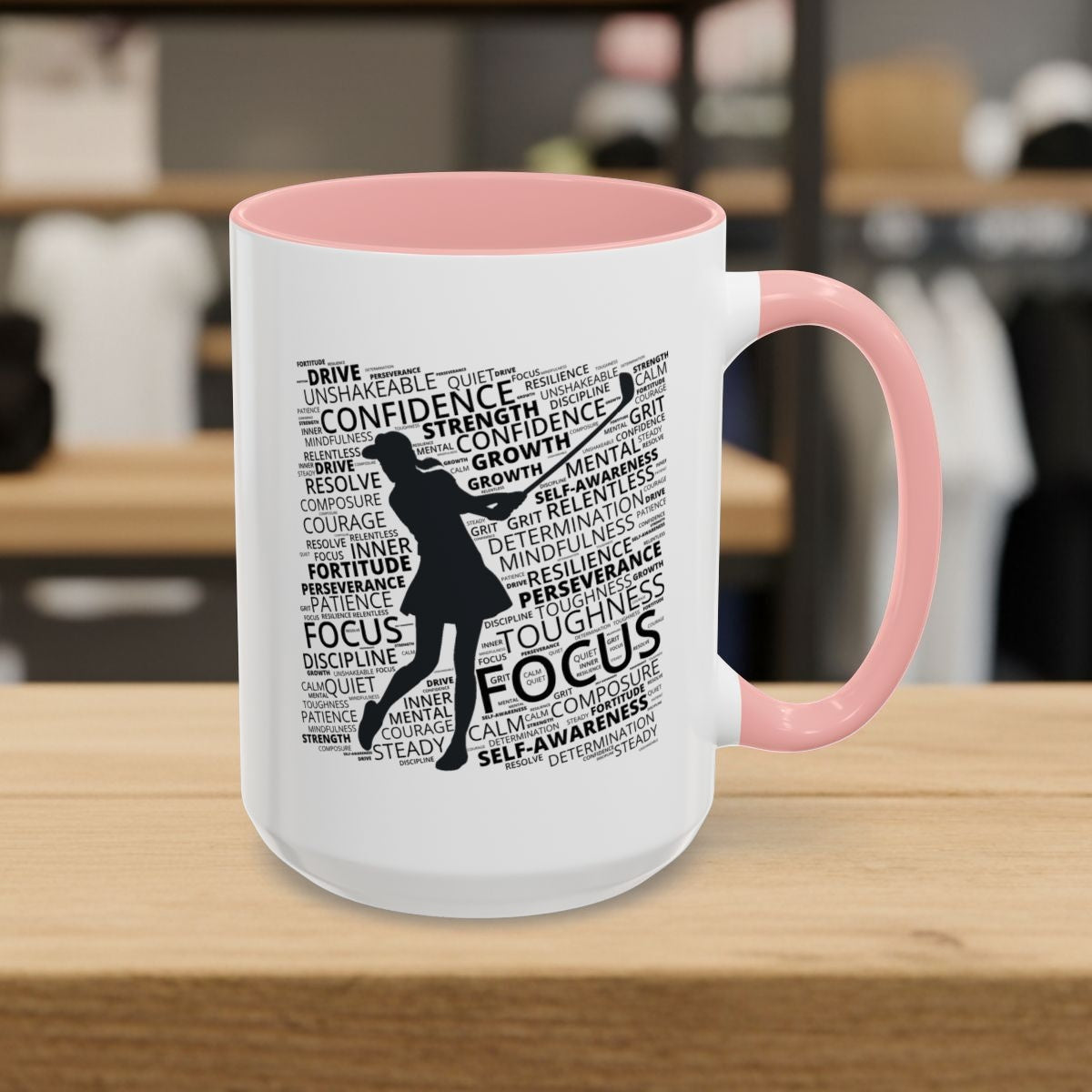 Unleash Your Mental Game (Female) - Golf Mug - 15oz in Pink