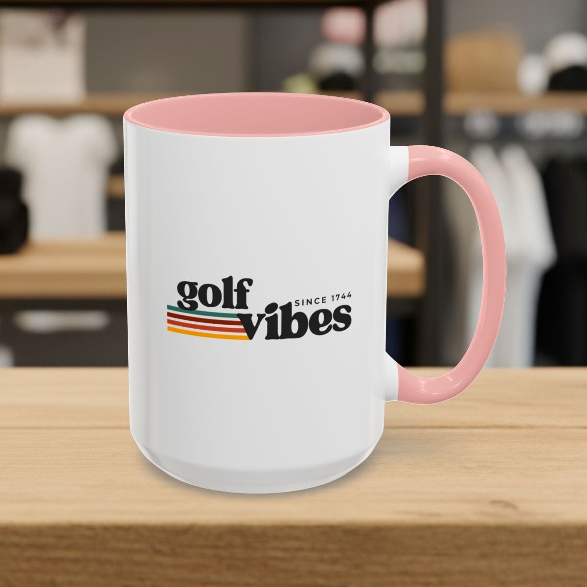 Golf Vibes - Golf Mug - 15oz in Pink