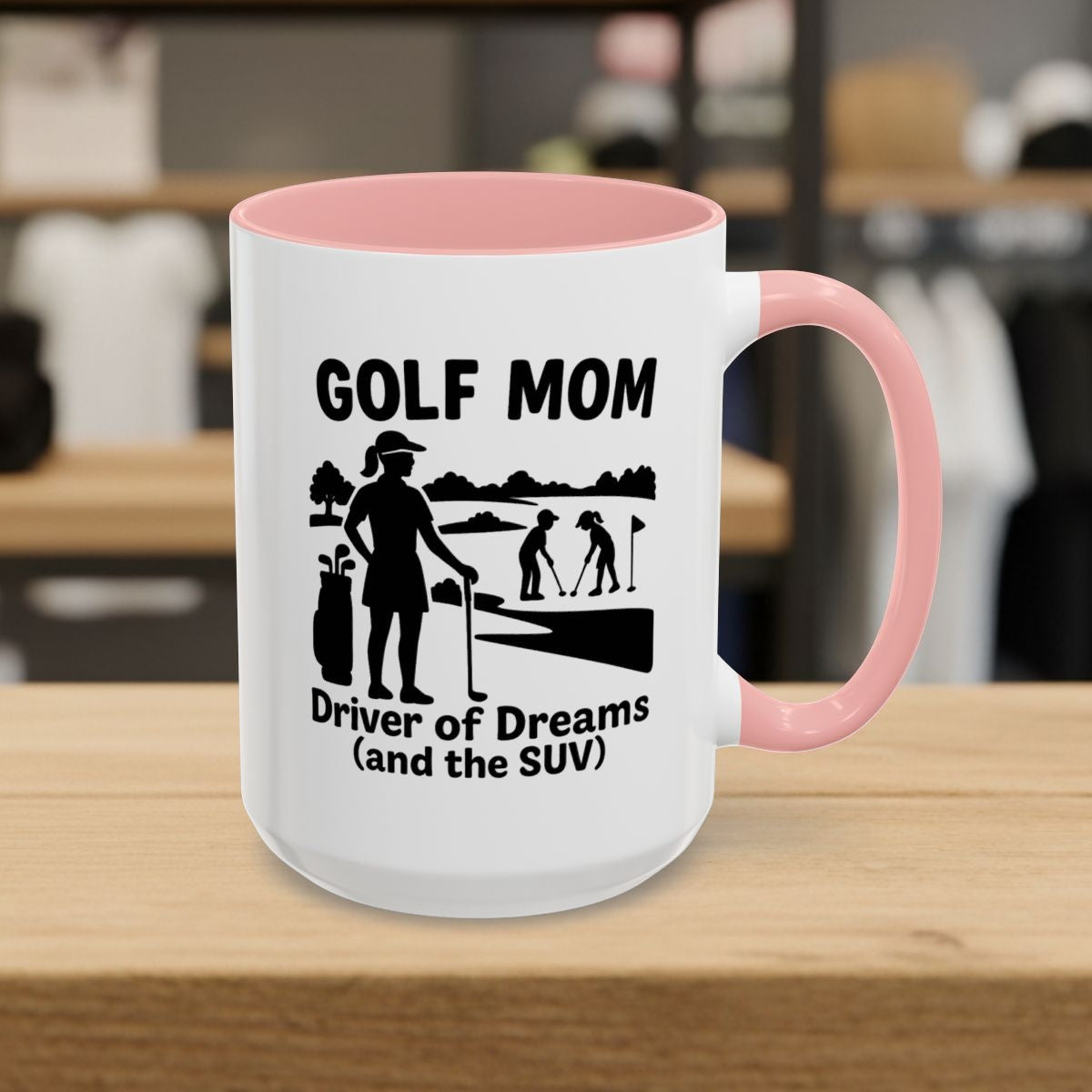 Golf Mom - Golf Mug - 15oz in Pink