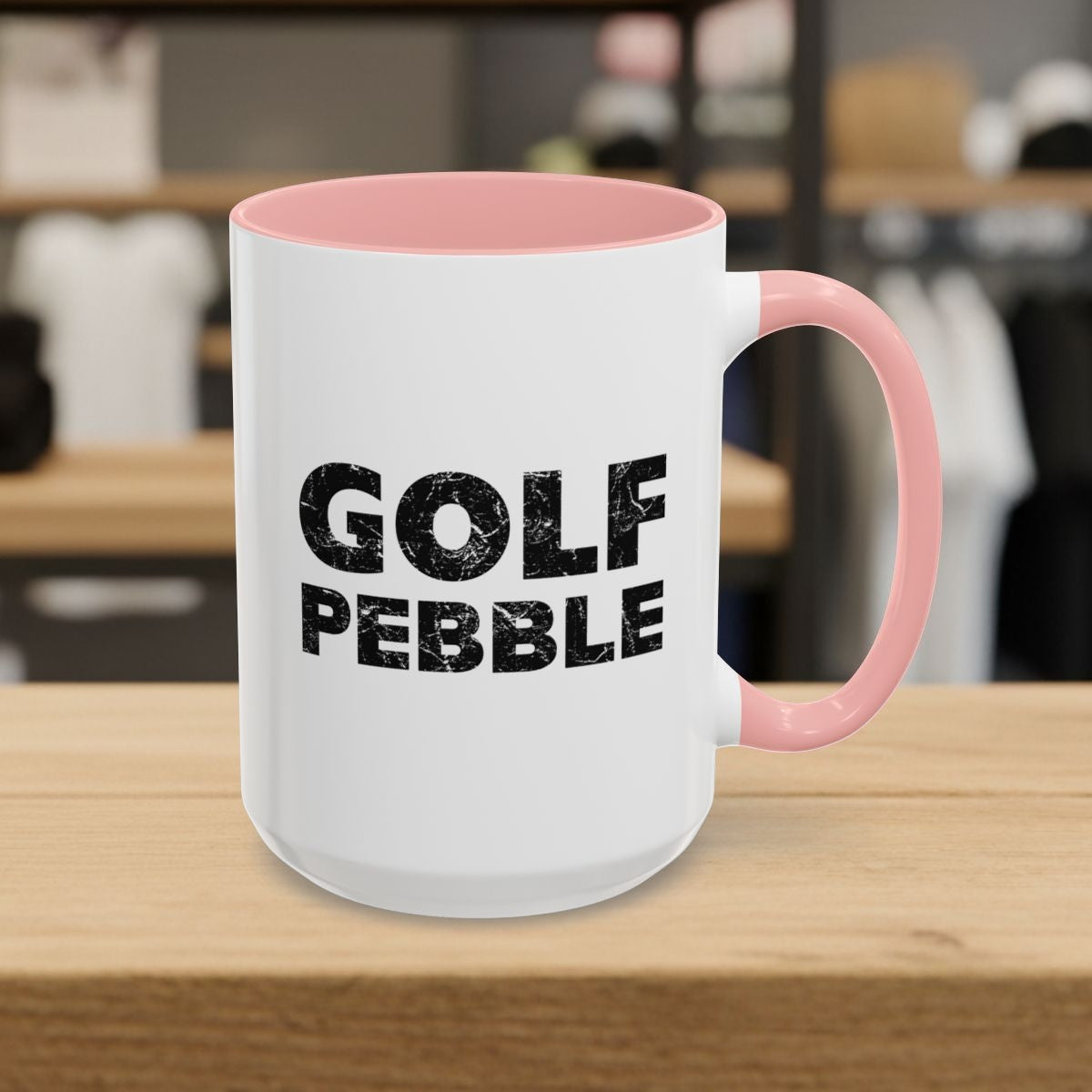 Golf Pebble - Golf Mug - 15oz in Pink