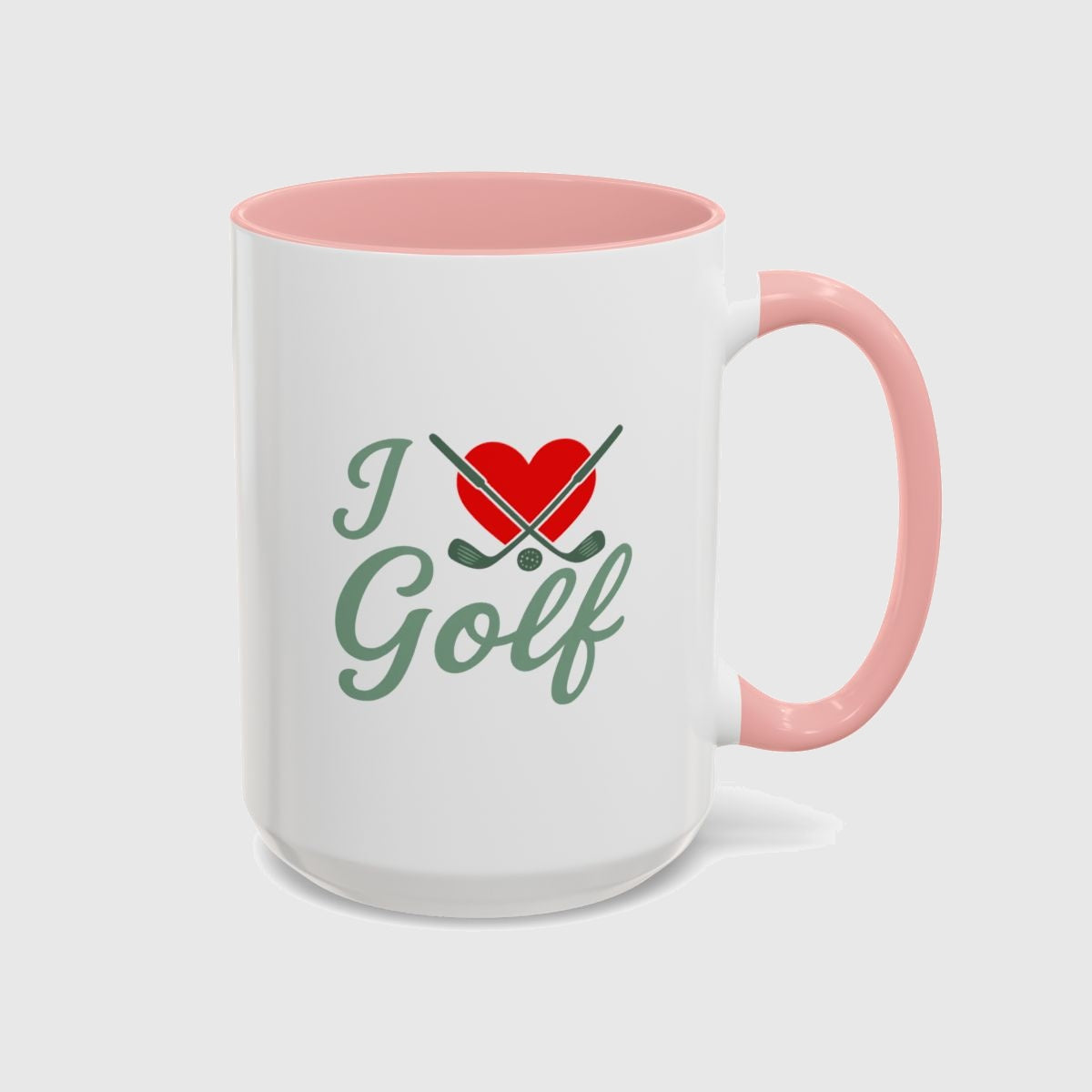 I Love Golf - Golf Mug in Pink