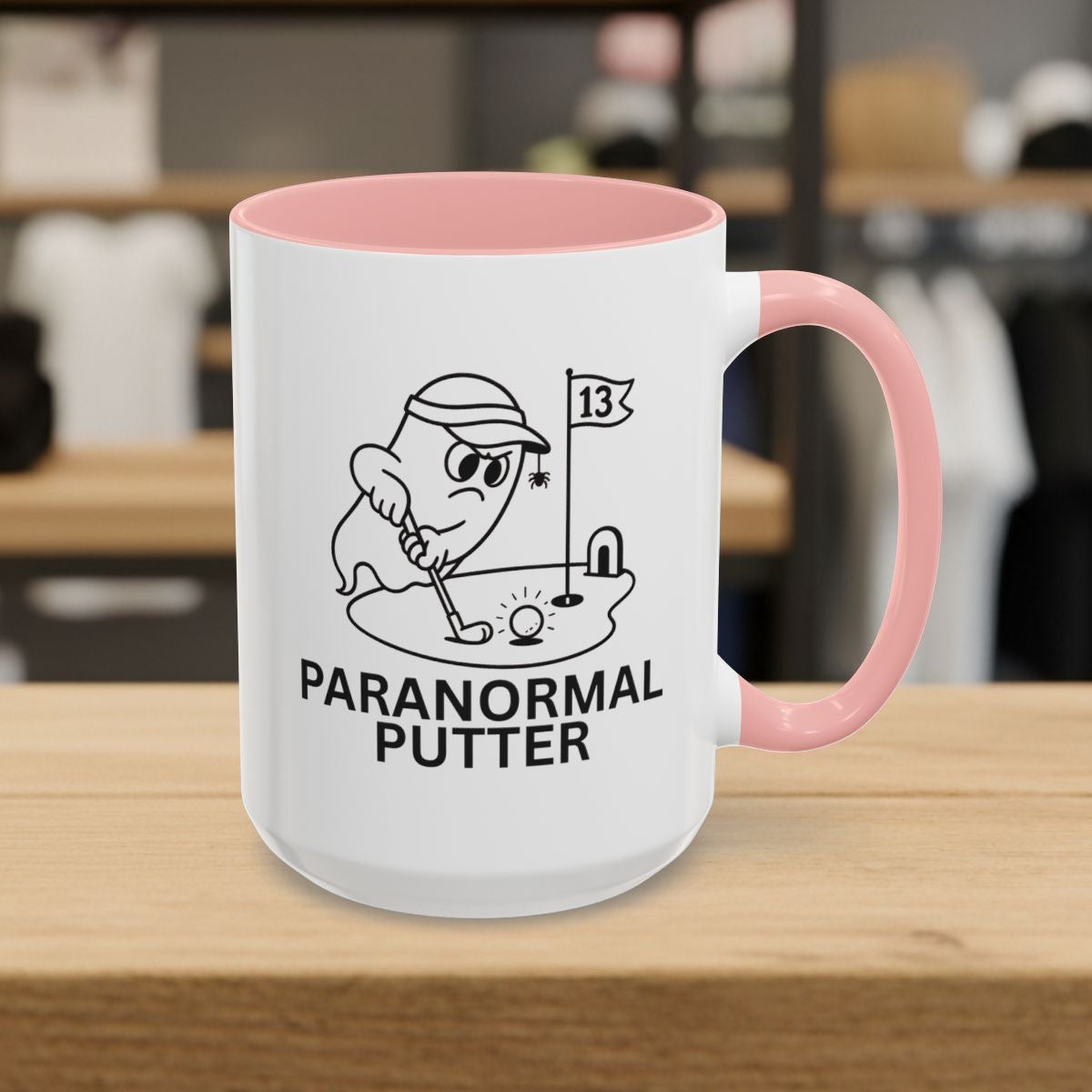 Paranormal Putter - Golf Mug - 15oz in Pink