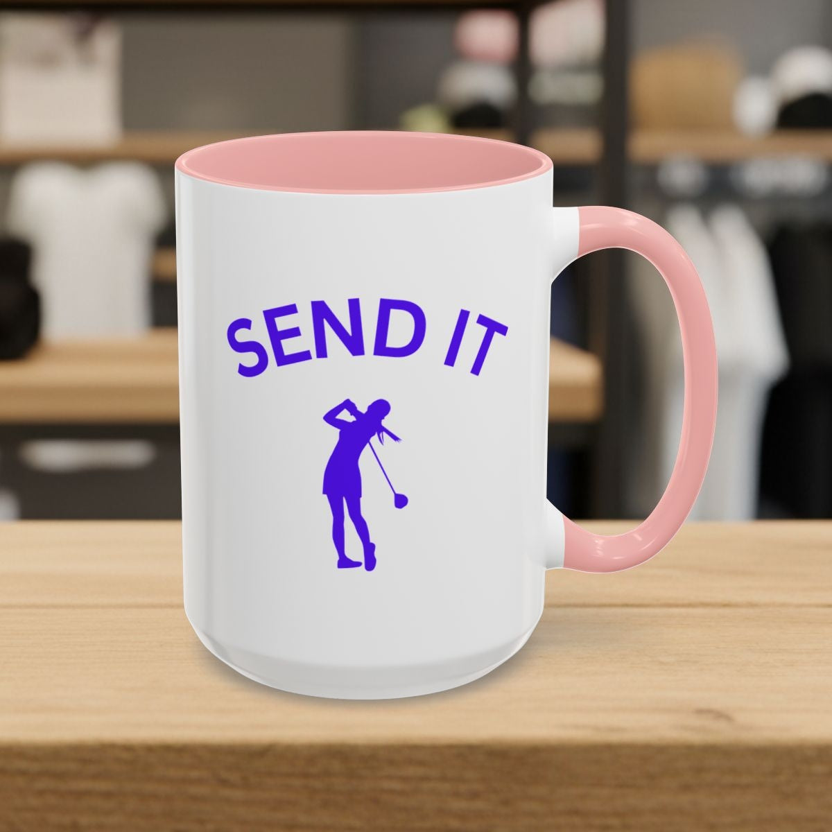 SEND IT (Female) - Golf Mug - 15oz in Pink