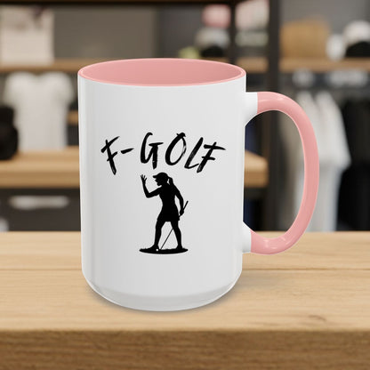 F-Golf (Female) - Golf Mug - 15oz in Pink