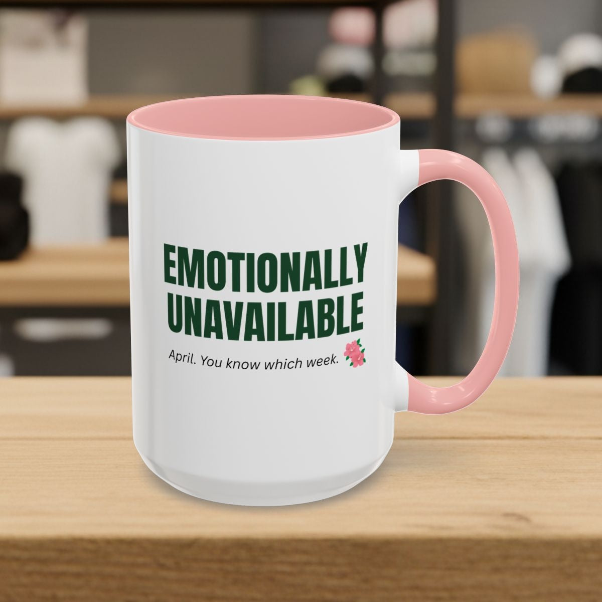 Emotionally Unavailable - Golf Mug in Pink