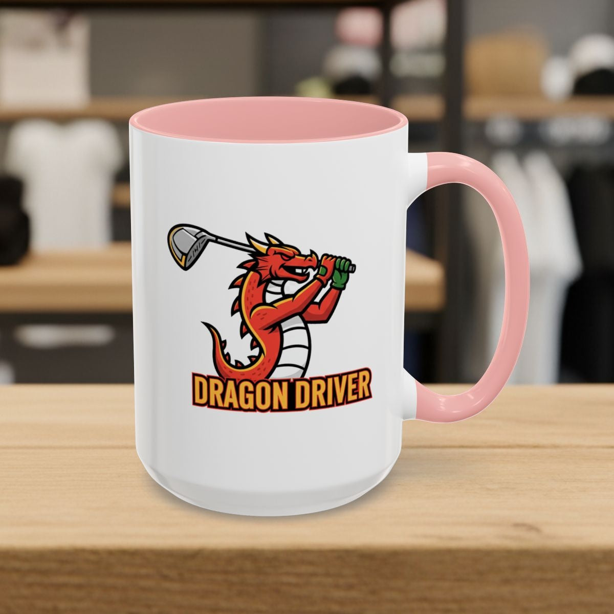 Dragon Driver - Golf Mug - 15oz in Pink