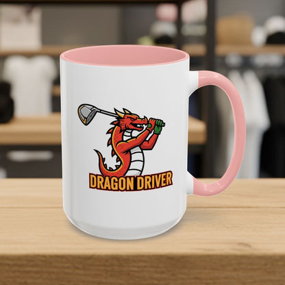 Dragon Driver - Golf Mug - 15oz in Pink