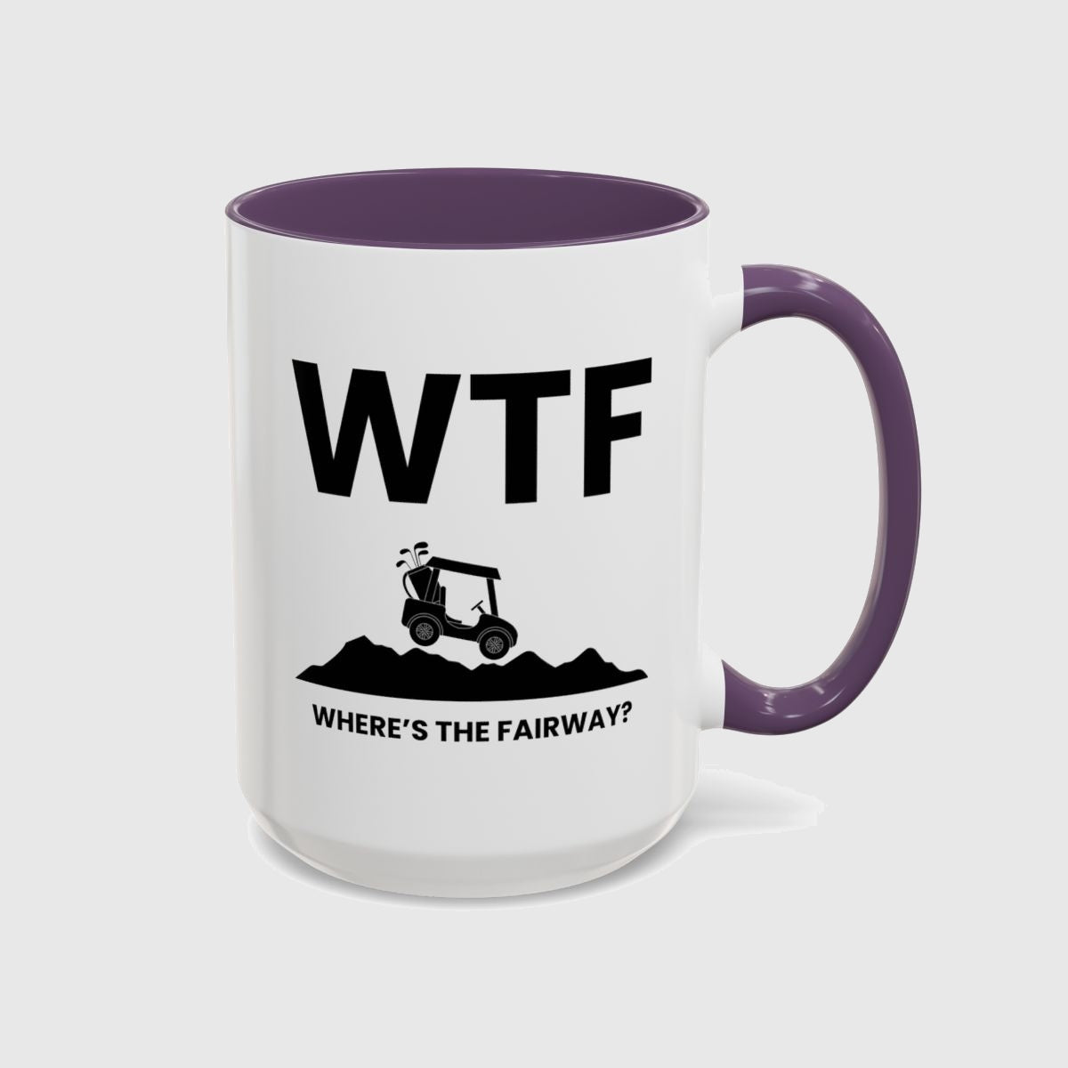WTF - Where's the Fairway - Golf Mug in Purple