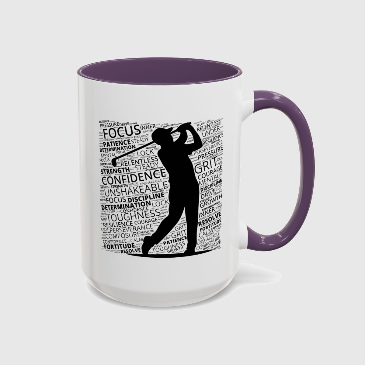 Unleash Your Mental Game (Male) - Golf Mug in Purple