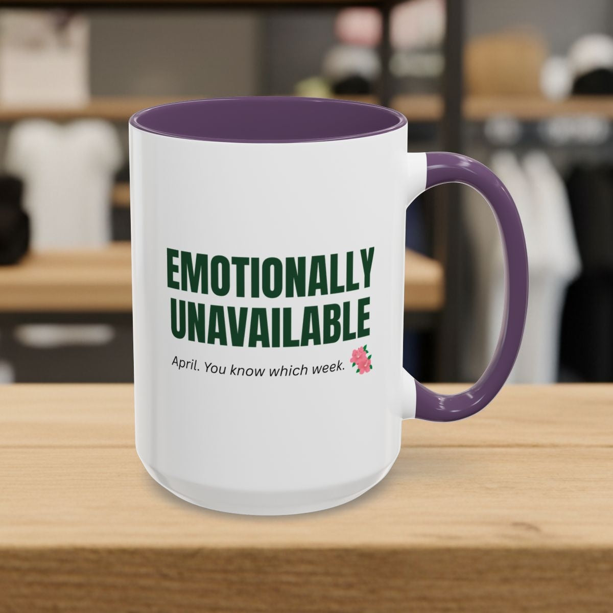 Emotionally Unavailable - Golf Mug in Purple
